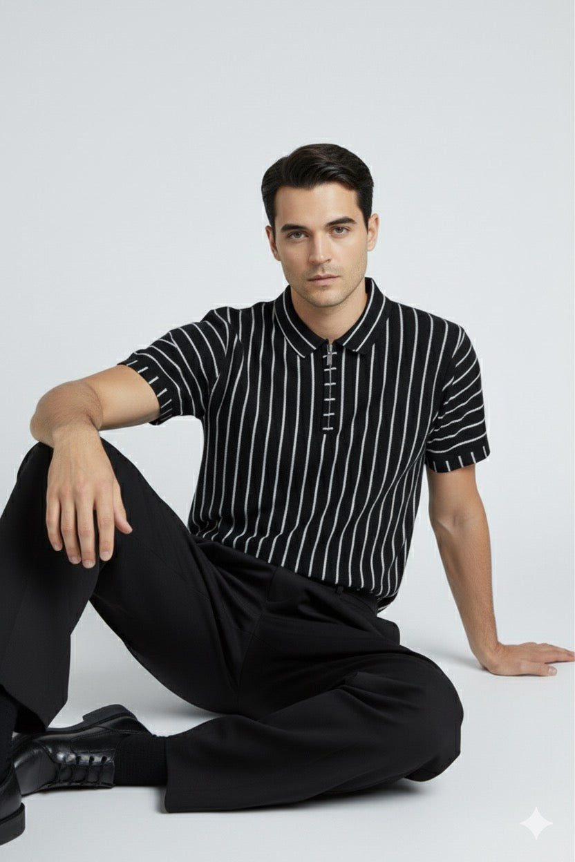Noir Pin Polo