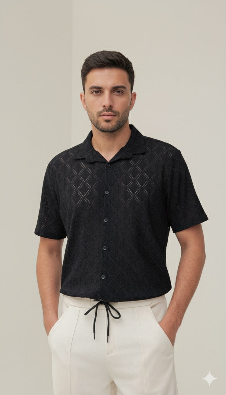 Noir Net Shirt